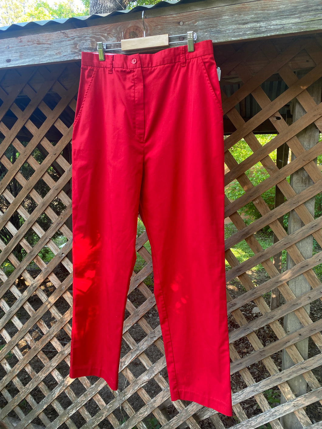 1970’s fiery red trousers