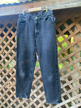 Load image into Gallery viewer, 1990&#39;s washed black high waisted denim
