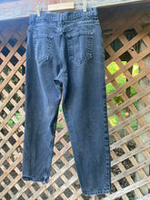 Load image into Gallery viewer, 1990&#39;s washed black high waisted denim
