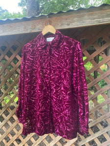 1990’s velvet burnout button up