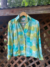 Load image into Gallery viewer, 1990’s 100% silk groovy button up blouse
