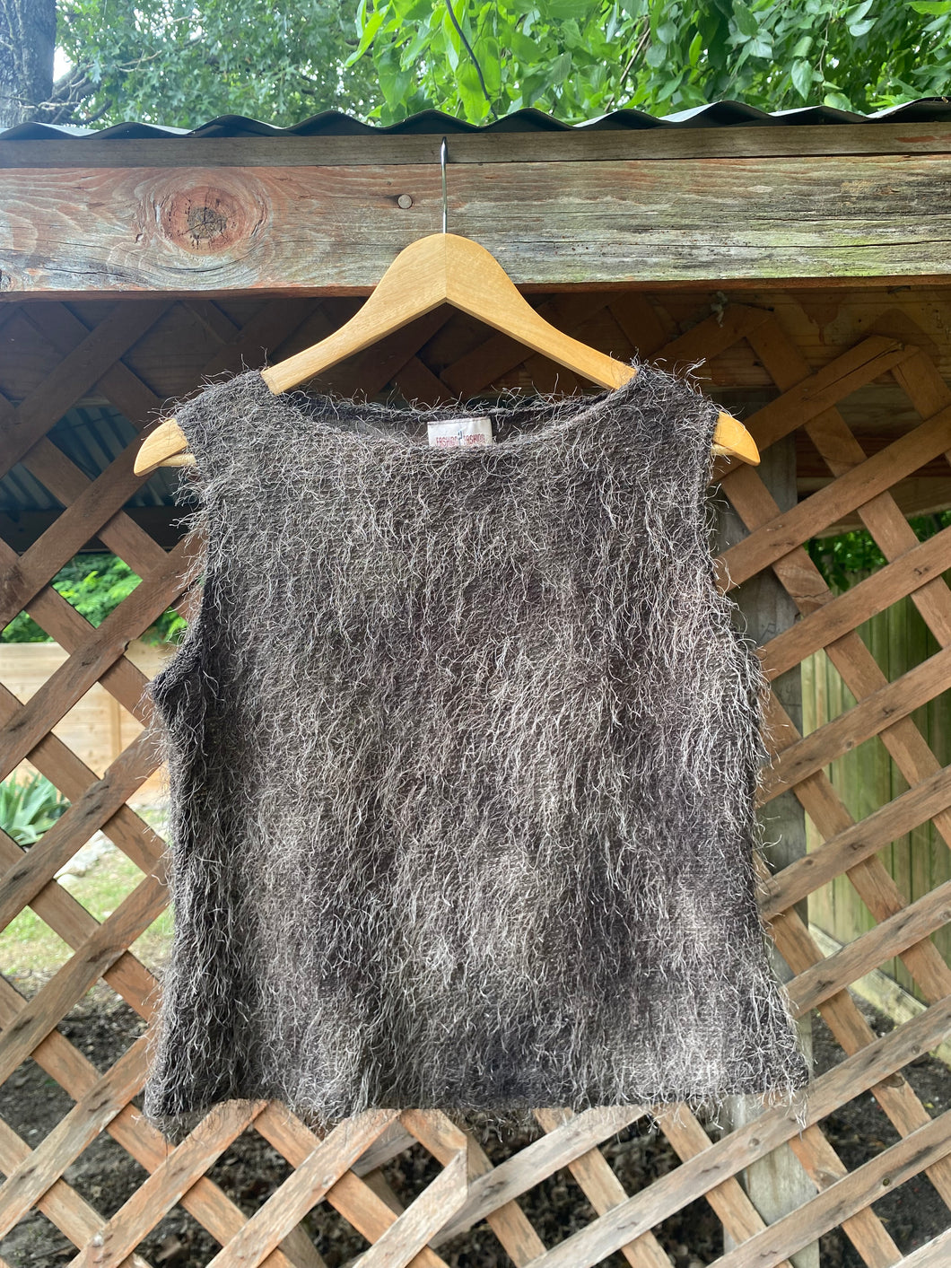 1990’s grey shaggy tank top