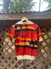 Load image into Gallery viewer, 1970’s dagger collared western print top
