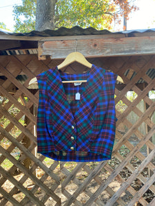 1970’s plaid crop top