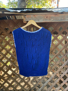 1970’s handmade cap sleeve sweater