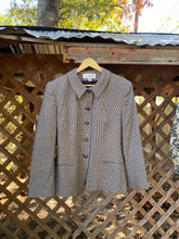 Load image into Gallery viewer, 1980’s brown houndstooth coat
