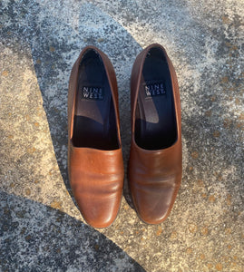 1990’s cognac leather loafers