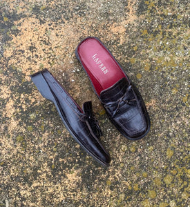 Deep brown slip on loafers