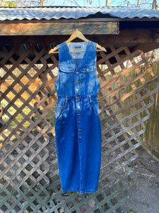 1990’s denim button up maxi dress