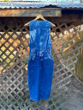 Load image into Gallery viewer, 1990’s denim button up maxi dress
