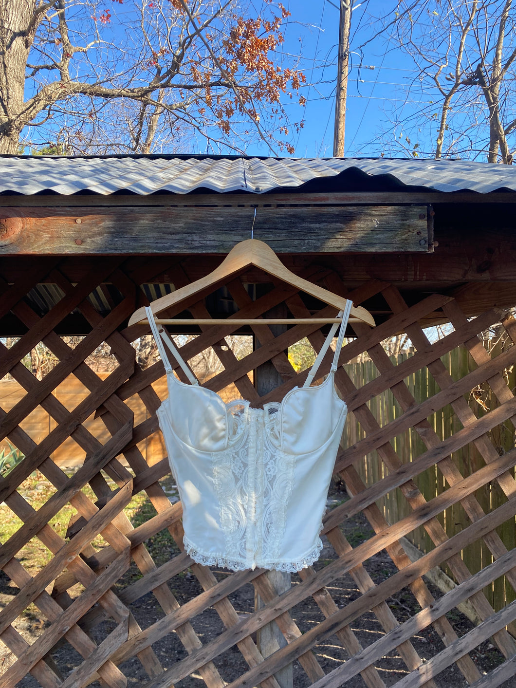 1960’s cream bustier top