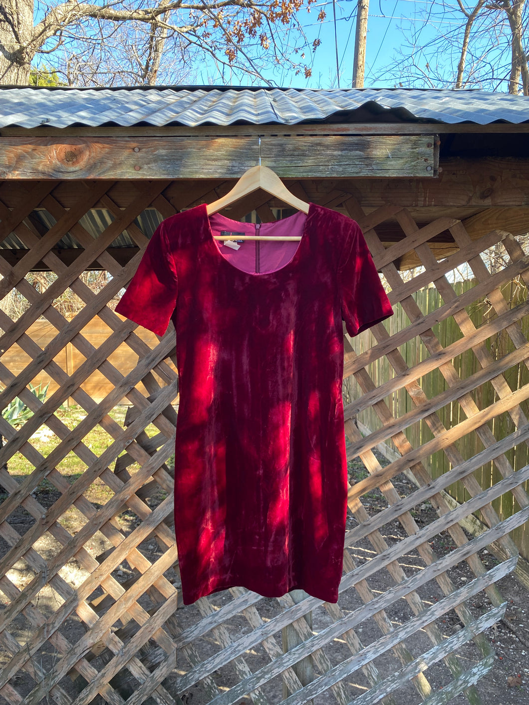 1990’s crushed velvet mini dress