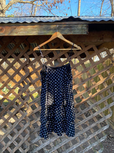 Y2K polka dot tiered mini dress