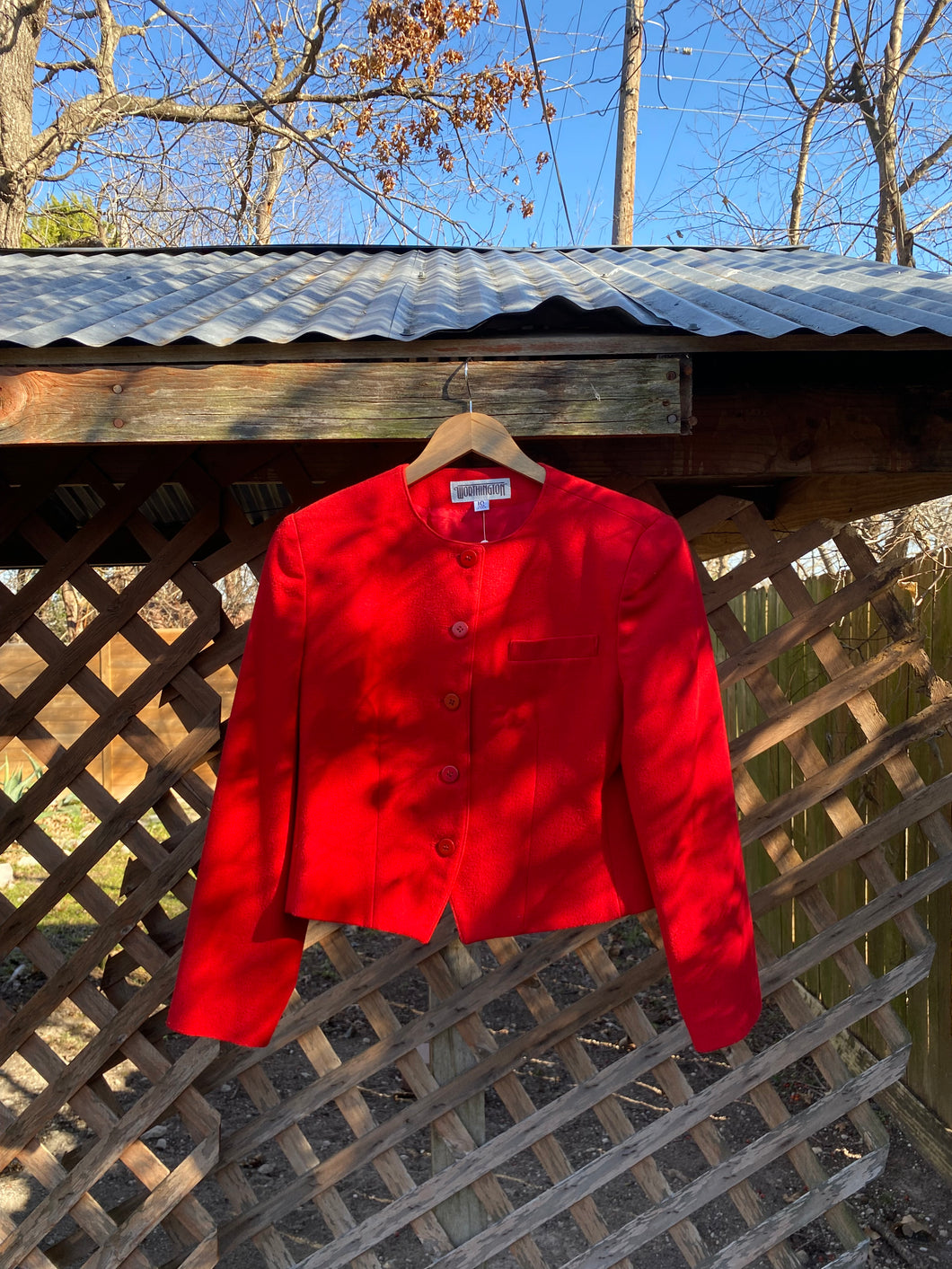 1980’s red cropped coat