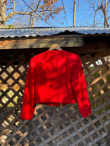 1980’s red cropped coat