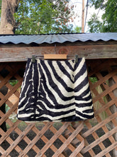 Load image into Gallery viewer, 1990’s faux zebra mini skirt
