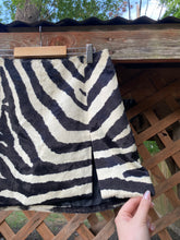 Load image into Gallery viewer, 1990’s faux zebra mini skirt

