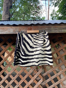 1990’s faux zebra mini skirt
