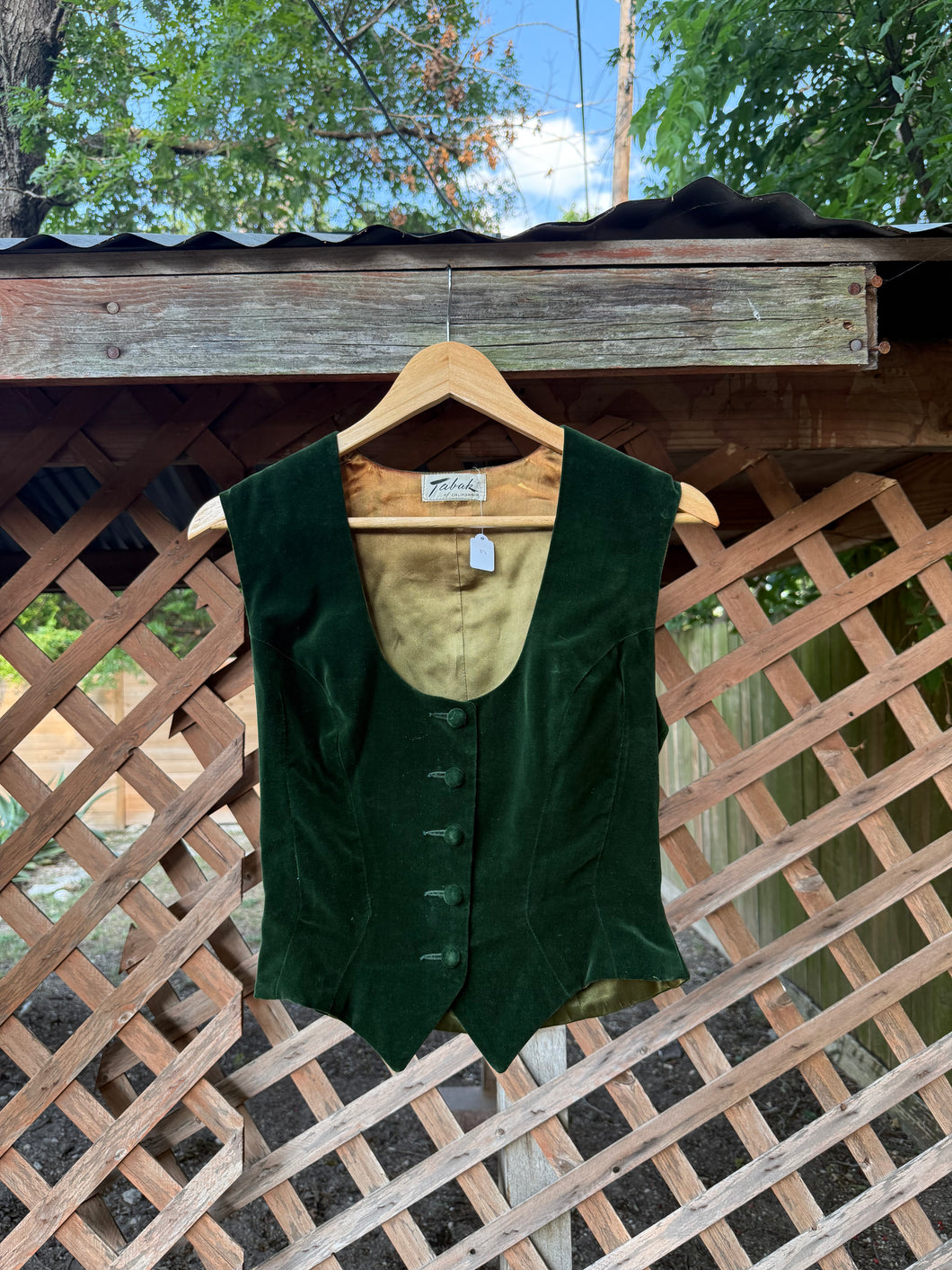 1950’s cropped velvet vest