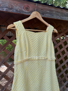 1990’s yellow gingham mini dress
