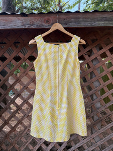 1990’s yellow gingham mini dress
