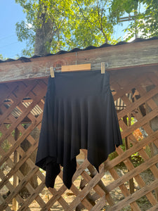 Y2K slinky asymmetrical mini skirt