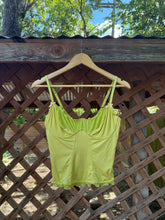 Load image into Gallery viewer, Y2K chartreuse corset cami
