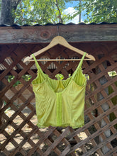 Load image into Gallery viewer, Y2K chartreuse corset cami
