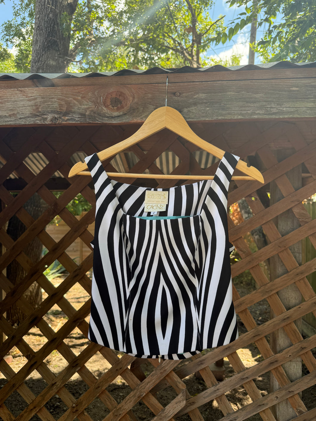 1990’s zebra cropped square neck top