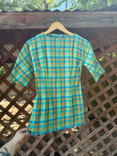 Load image into Gallery viewer, 1970’s plaid tunic blouse
