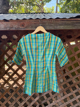 Load image into Gallery viewer, 1970’s plaid tunic blouse
