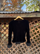 Load image into Gallery viewer, 1990’s velvet faux wrap blouse
