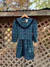 Load image into Gallery viewer, 1980’s tartan plaid collared mini dress
