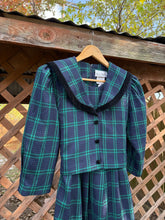 Load image into Gallery viewer, 1980’s tartan plaid collared mini dress

