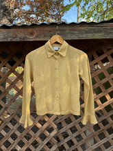 Load image into Gallery viewer, Y2K gold sparkly blouse
